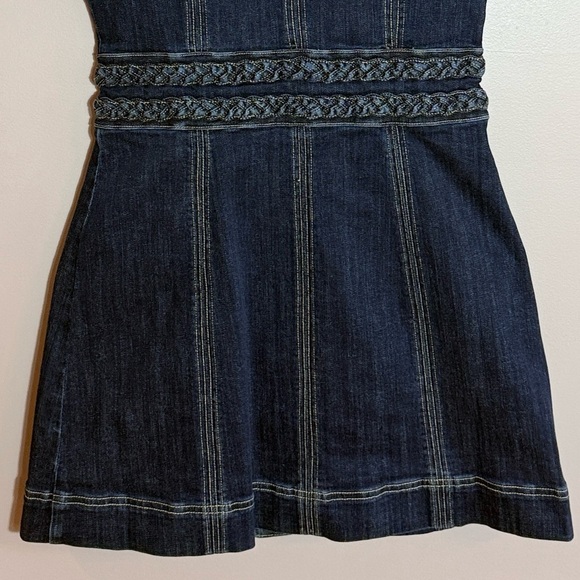 Bebe X Ciara Braided Waist Denim Dress - Picture 7 of 9
